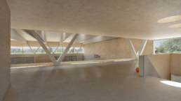 Mueller-Verdan-Architekten-Wettbewerb-Sporthalle-Staufen-1.Preis-Wettbewerbsvisualisierungen-morph-3D-Eingang