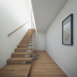 Mehrfamilienhaus-Schüracherstrasse-Brüttisellen-Architektur-3D-Spezialist-Holztreppe