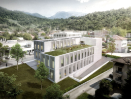 Itten+Brechbühl-Architekten-Bürogebäude-Lamone-Lugano-morph-Architekturvisualisierung-Vogelperspektiv