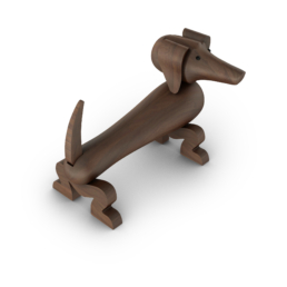 morph-Produktvisualisierung-dog-Holzfigur-Hund-Kay-Bojesen